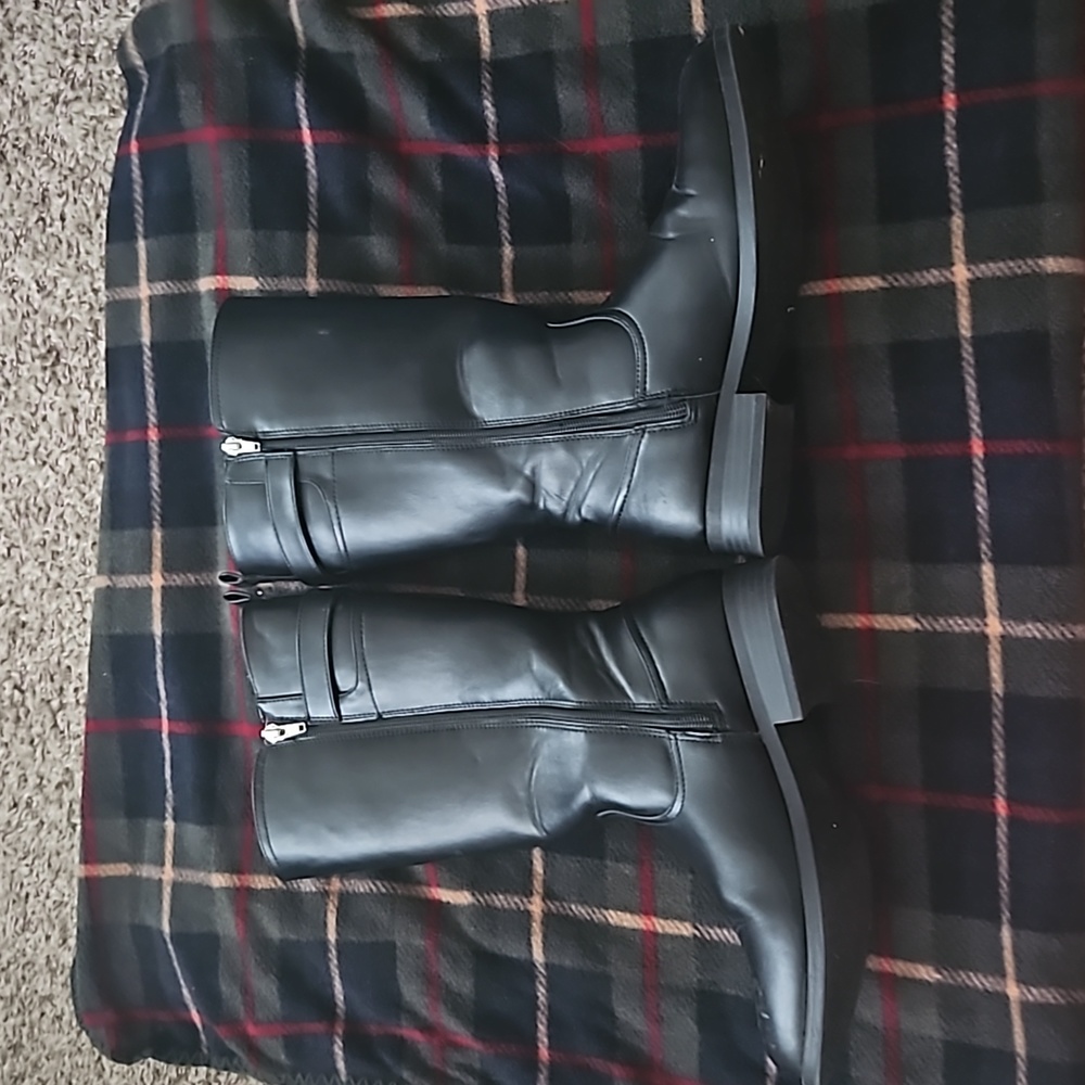 Size 5 Womens Black Tommy Hilfiger Riding Boots‎ Very Nice!!